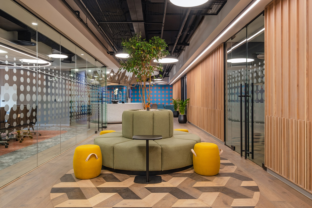 Colours and lighting are powerful tools in workspace design