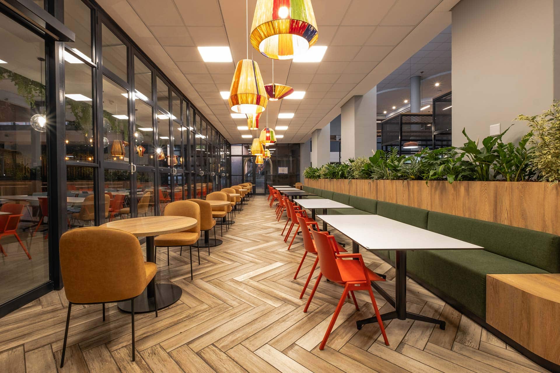 Corporate canteen fit-out and modern commercial furniture procurement services
