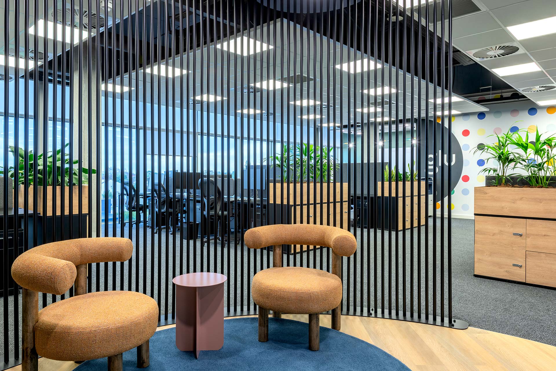 PPS Glu financial open plan workspace interior design and modern custom office furniture