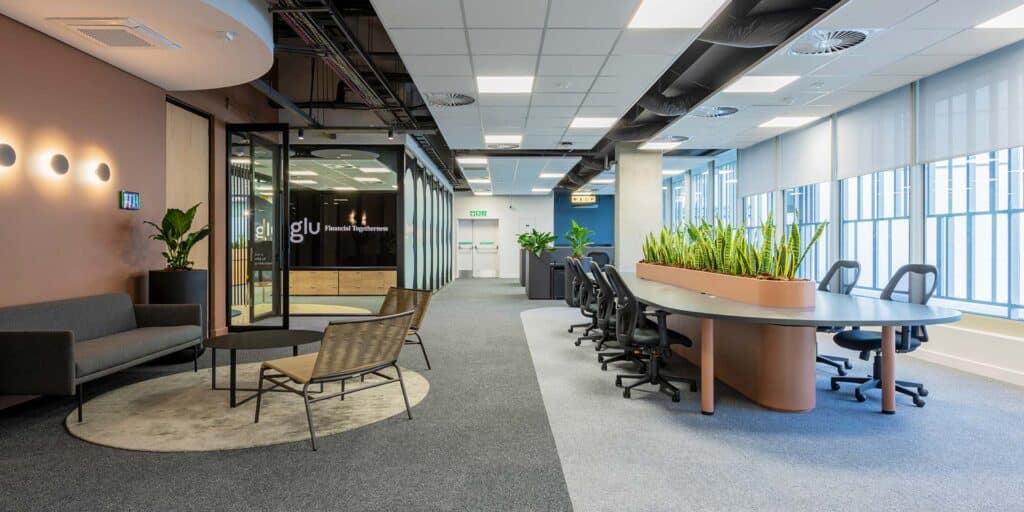A sophisticated office hub for financial professionals