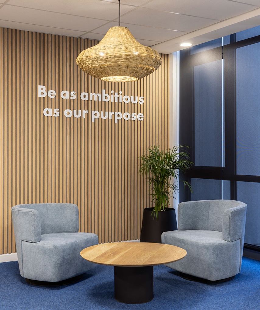 Sandoz Corporate Reception office Area Design and Modern Reception Chairs