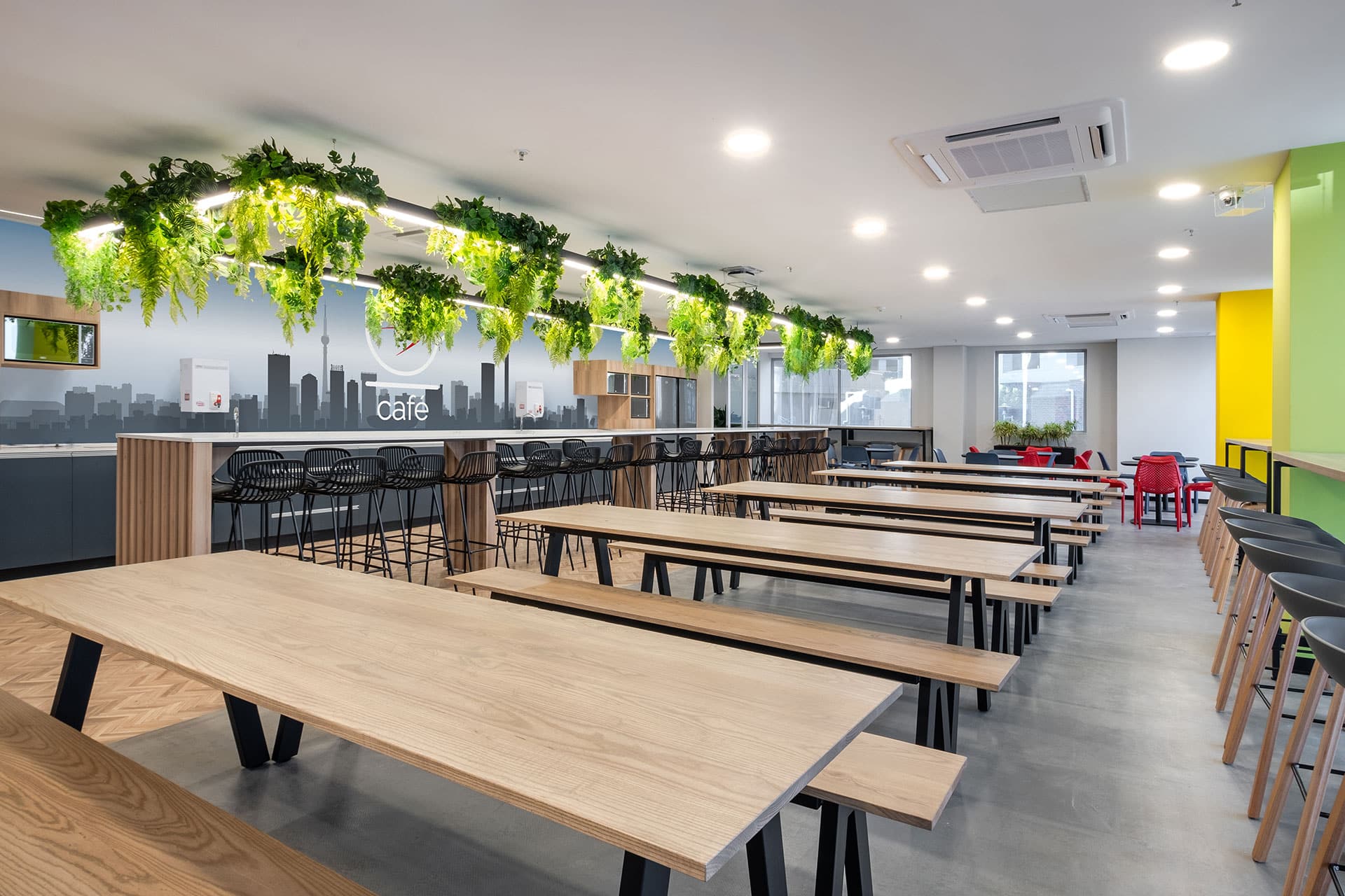 canteen for commercial fit out at automobile financial company