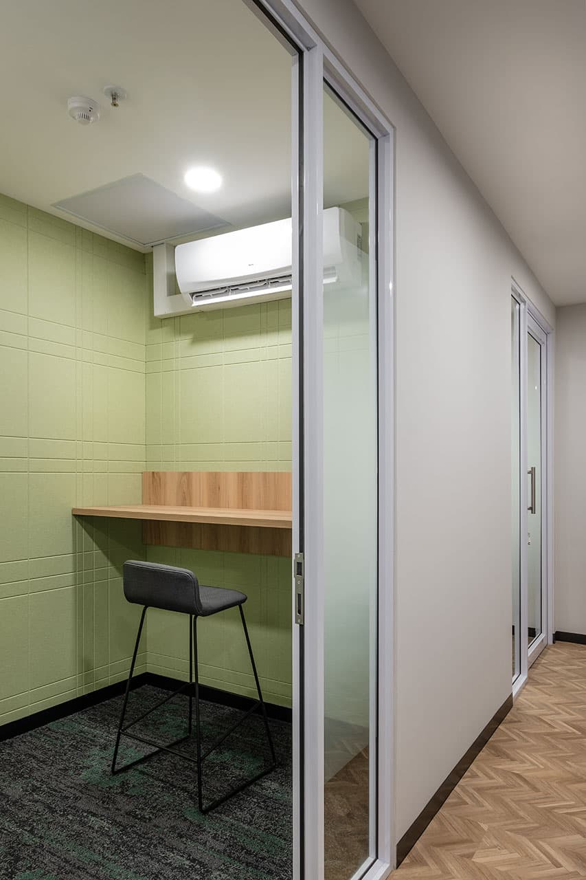 modern office furniture design includes call booth for automobile financial company new office