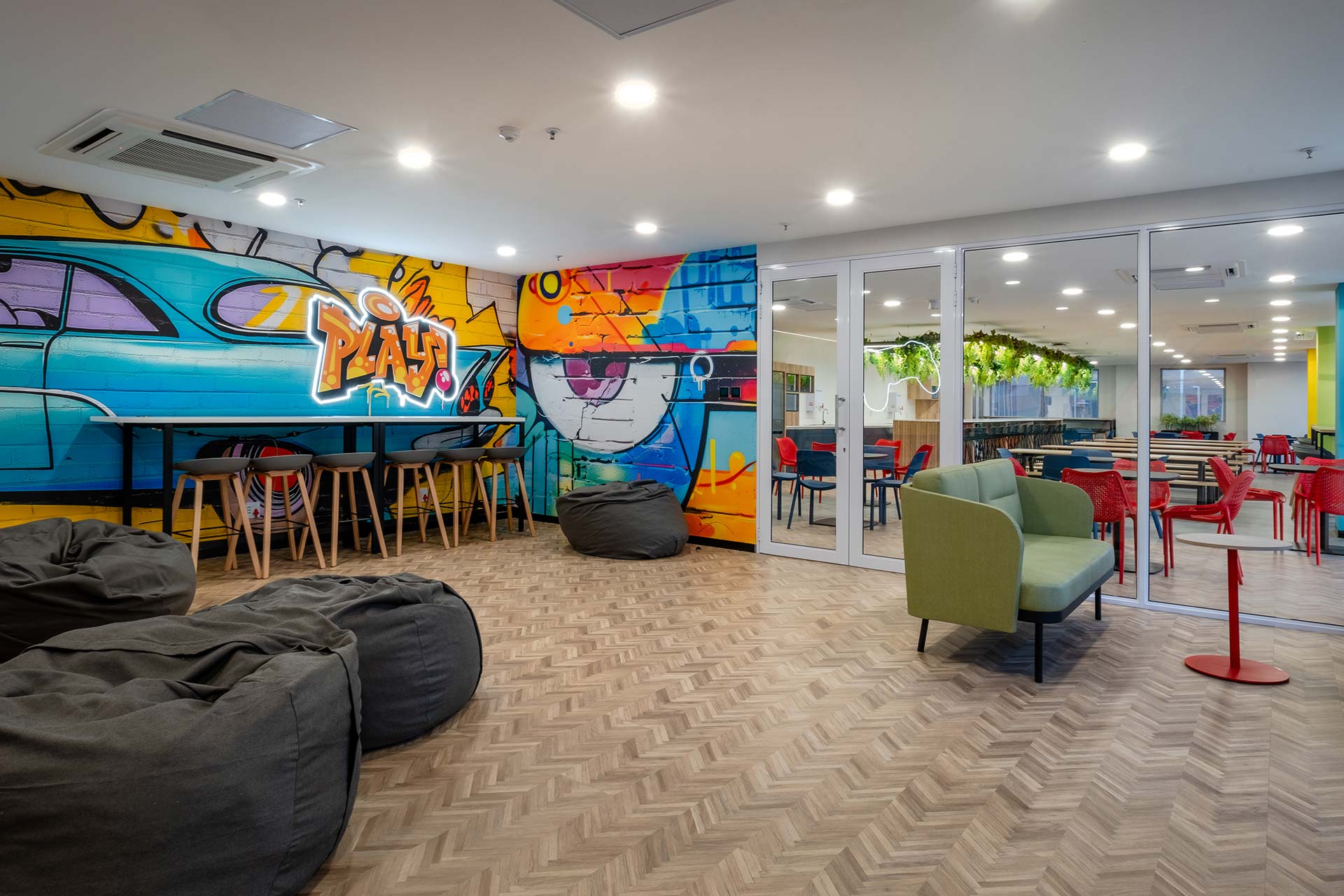 think tank interior office space for automobile financial company