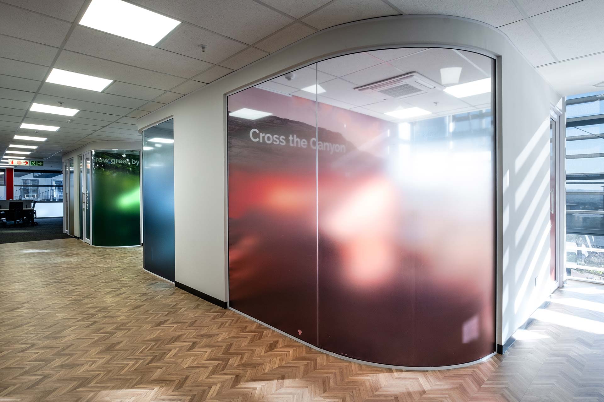 privacy was important in space planning for automobile financial company