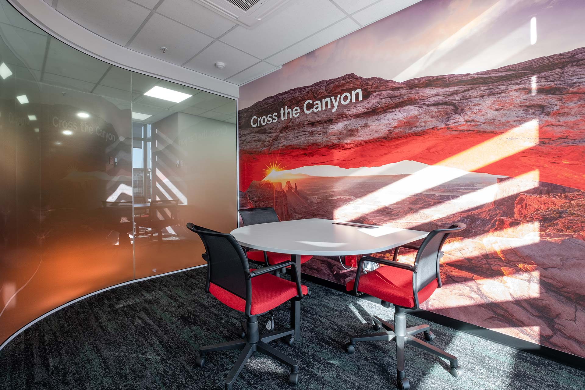 meeting room from one of the best commercial fit out companies for automobile financial company