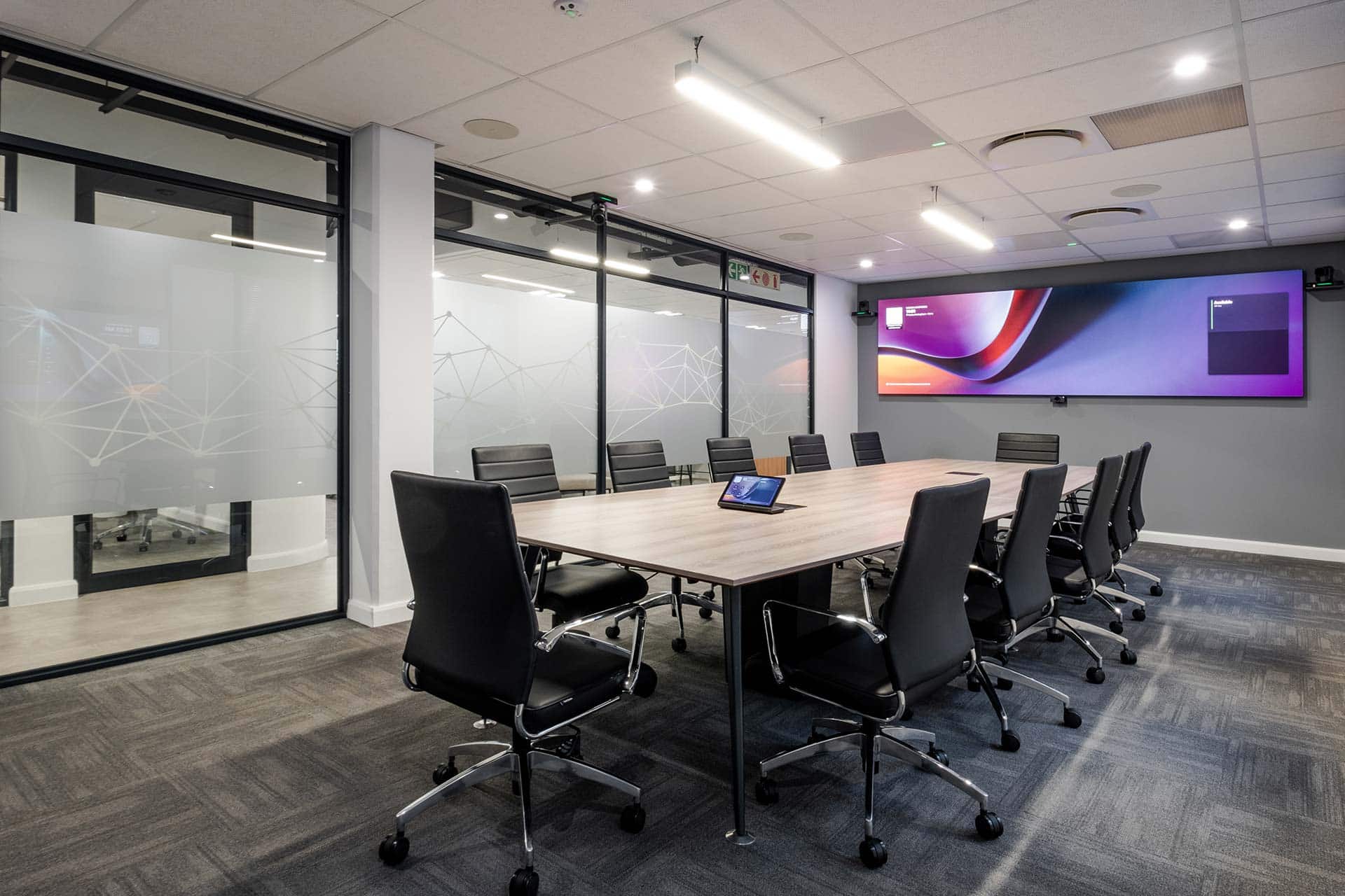 Omega digital meeting room by interior designers in johannesburg