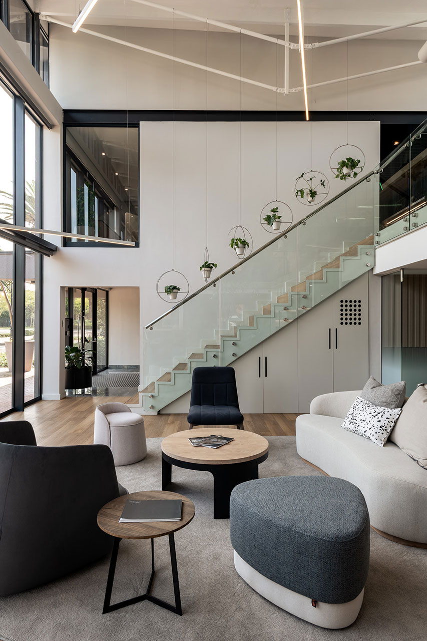 staircase at interior designer trend group cape town office