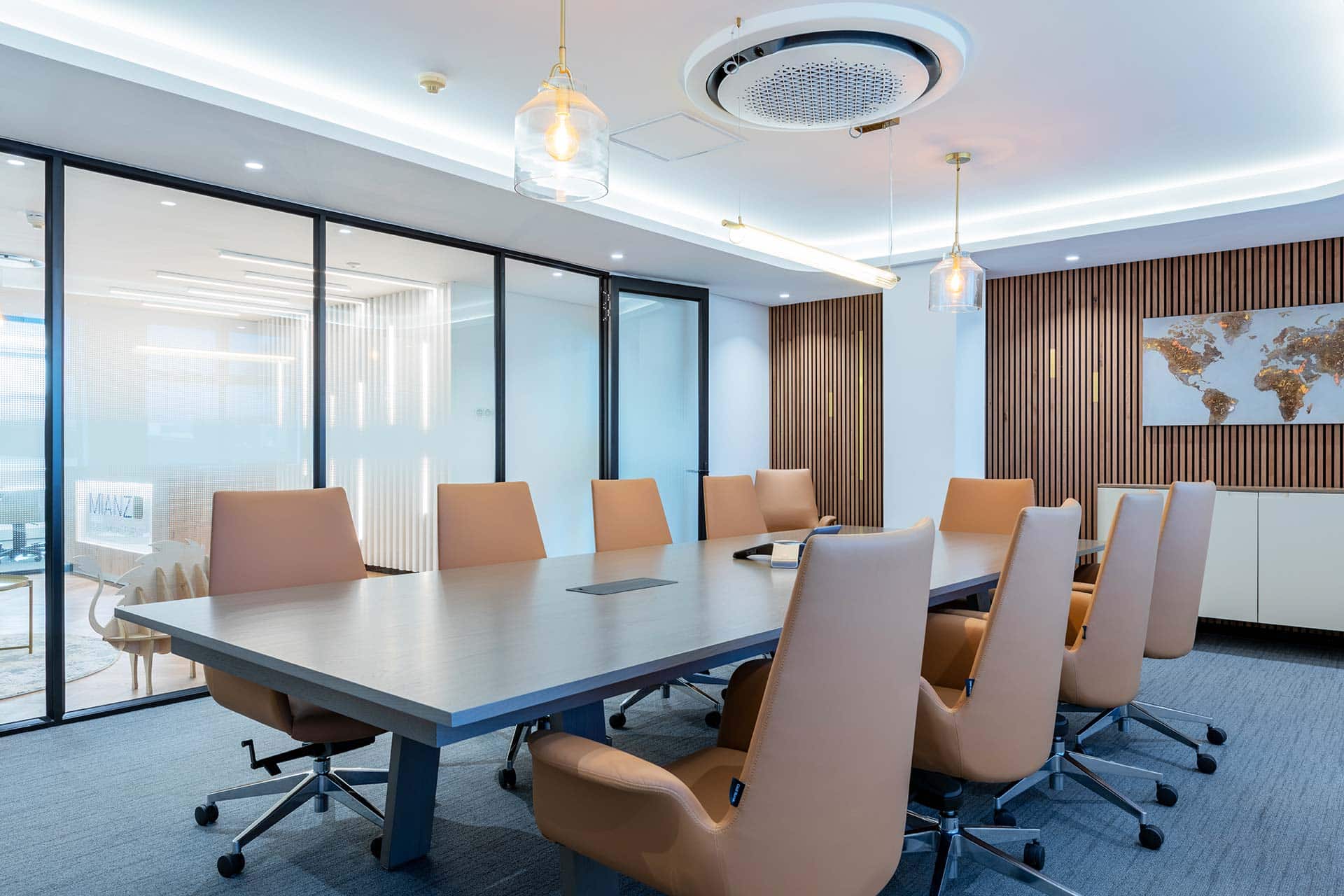 A refined office layout design for the Mianzo boardroom