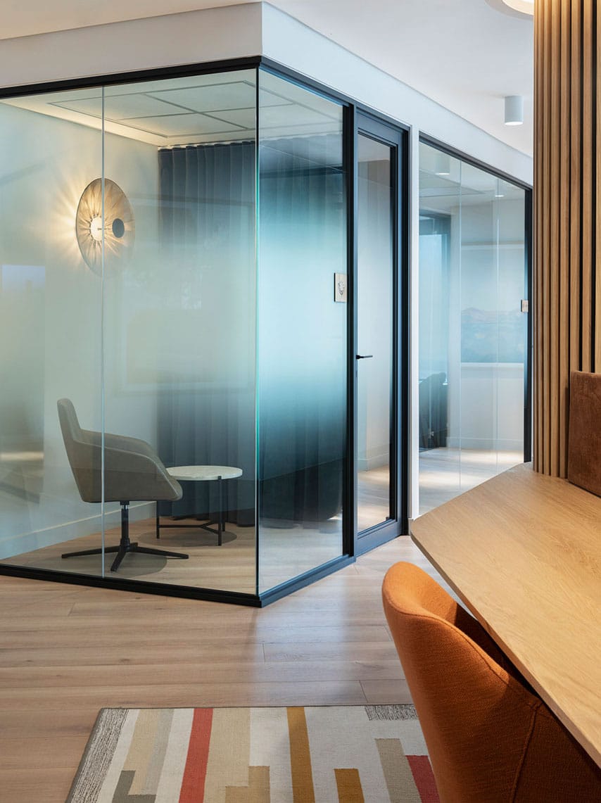 Commercial office design with private office spaces for employee focus