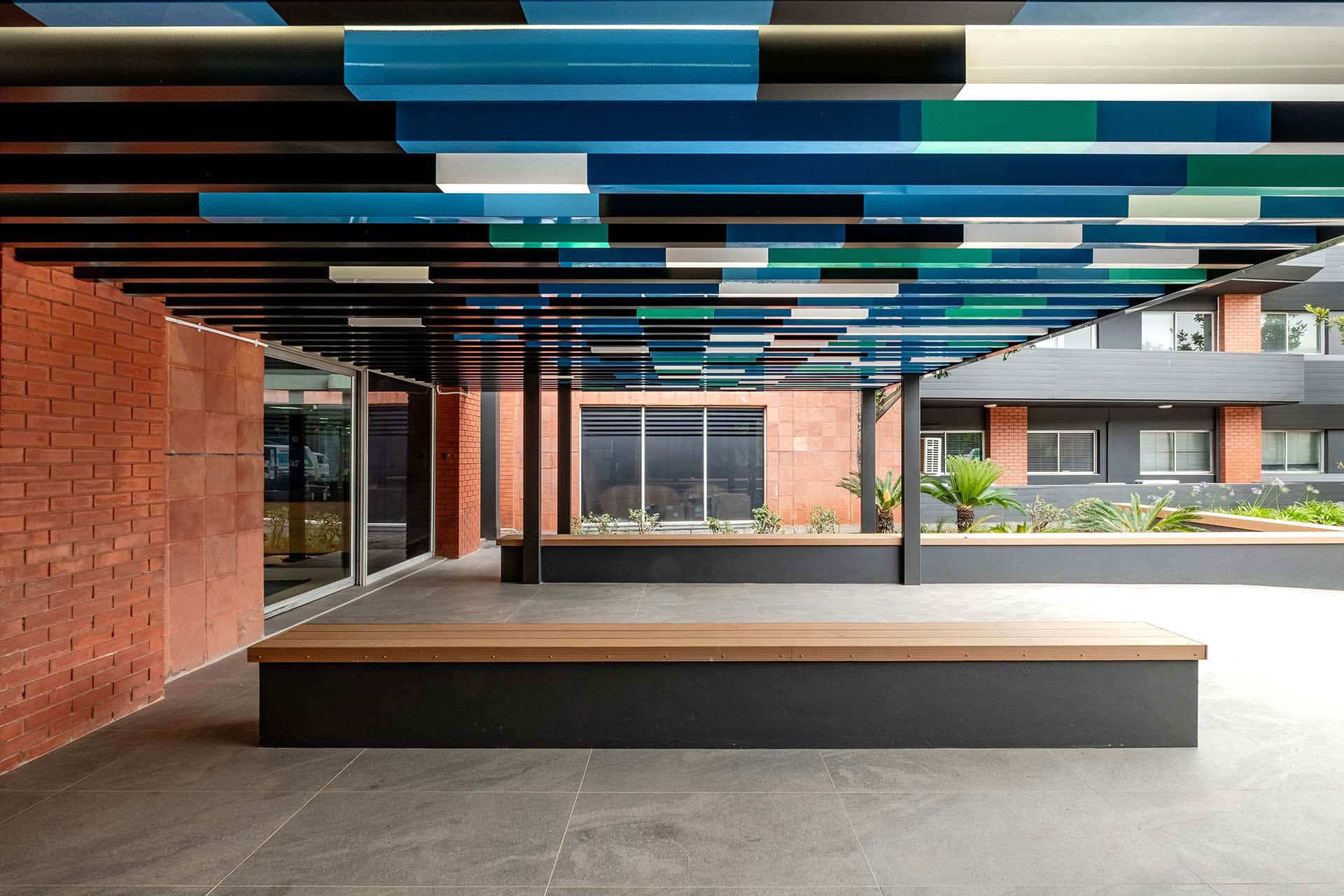 Brand presence extends beyond the office interior design