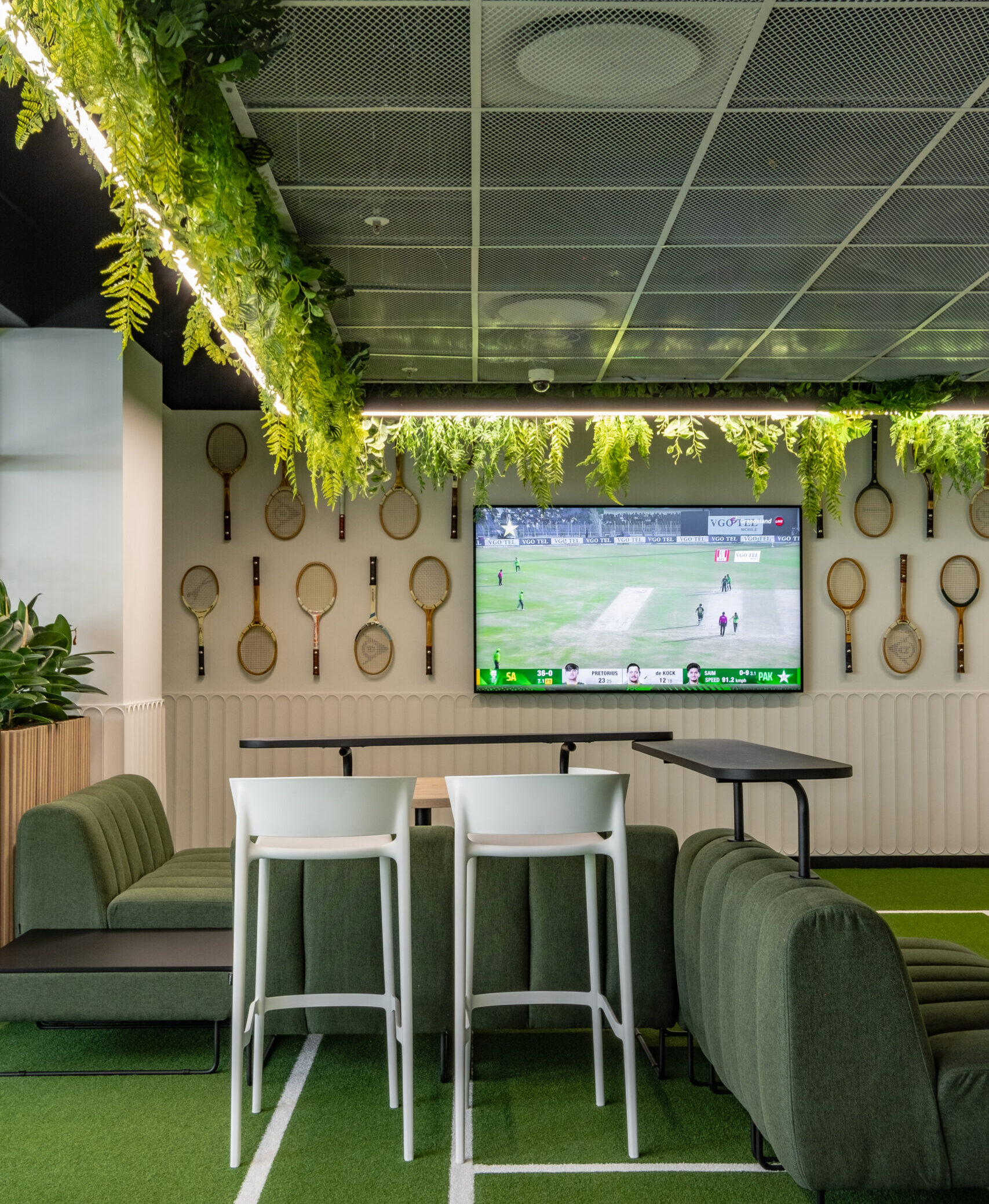 office fit out featuring sports inspired canteen