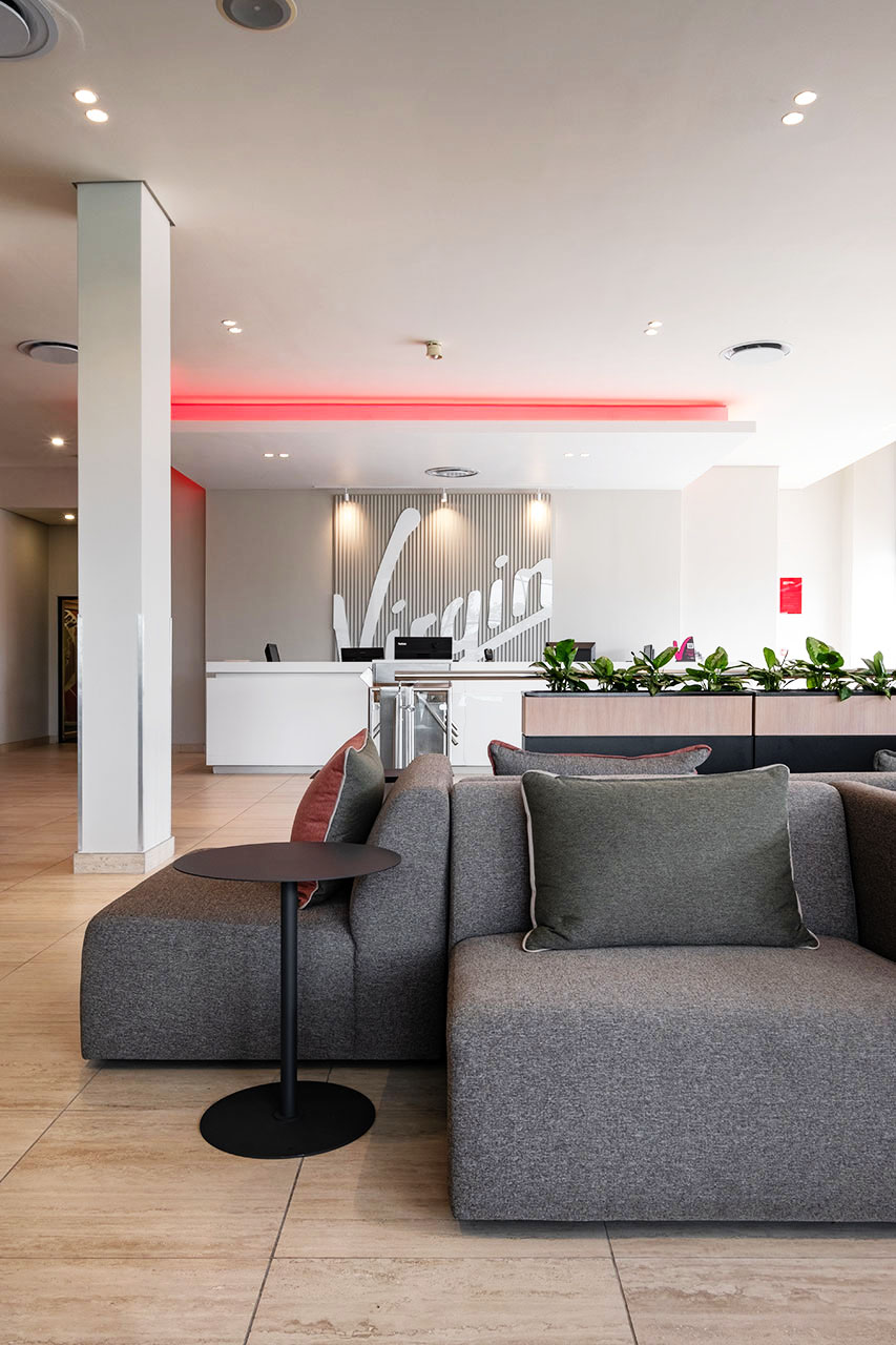 Lobby virgin active waterfall modern commercial furniture