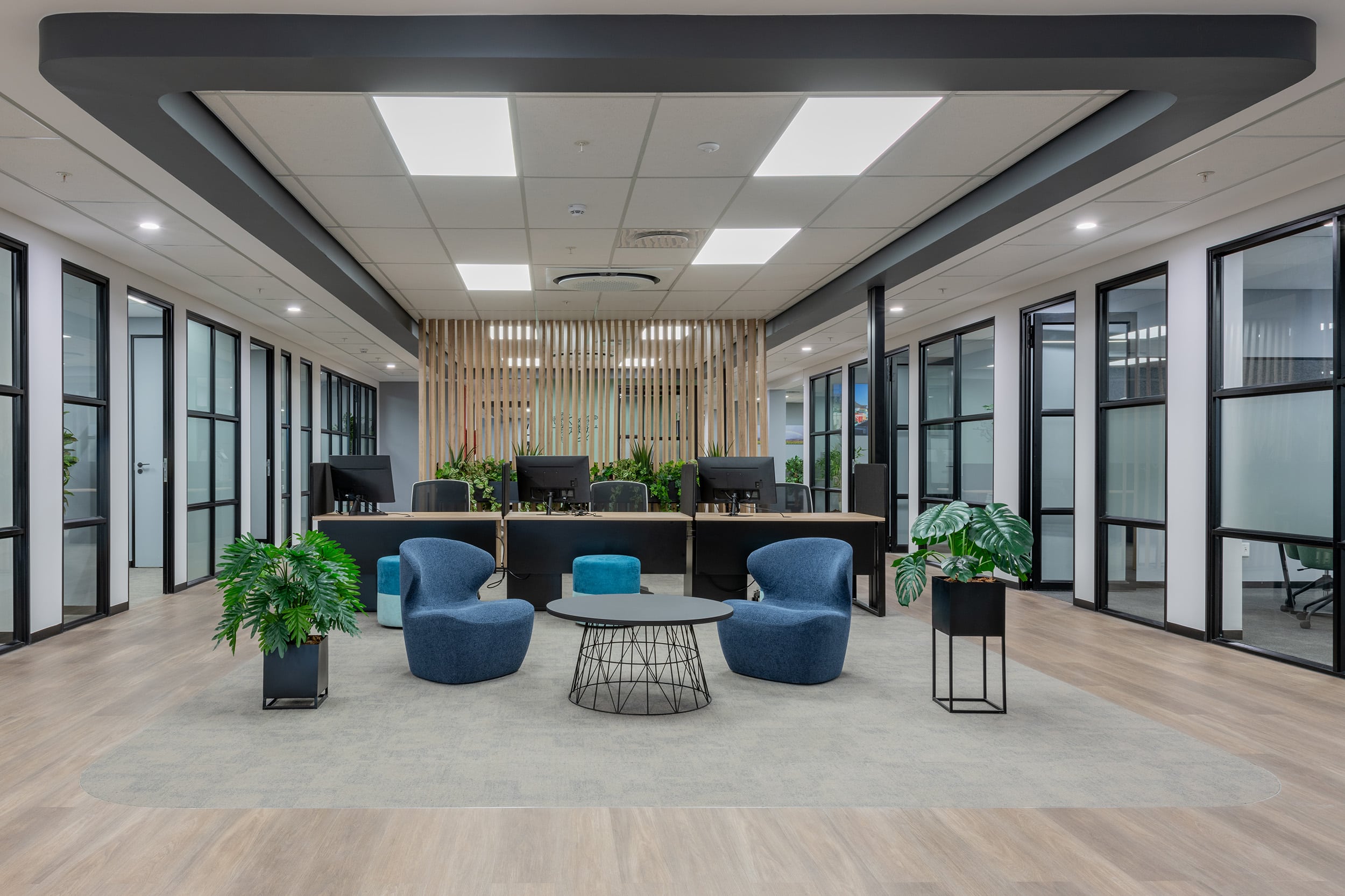hvac showroom office features services detail within new workspace