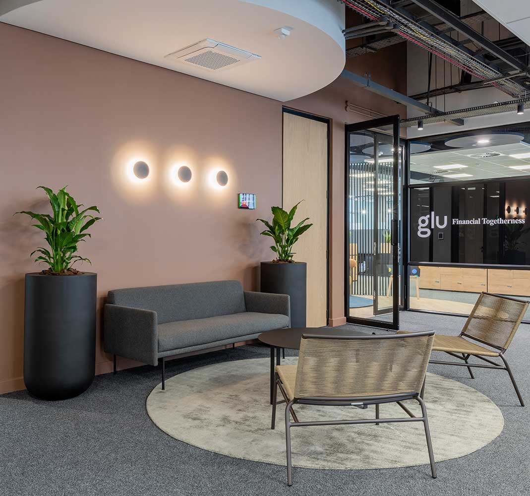 Commercial office reception fit-out and tenant installation