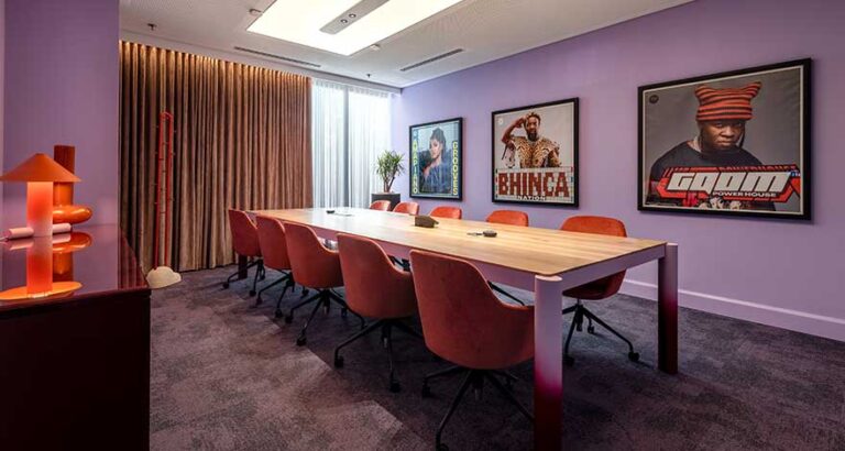 Commercial office boardroom fit-out complying wiht landlord specifications