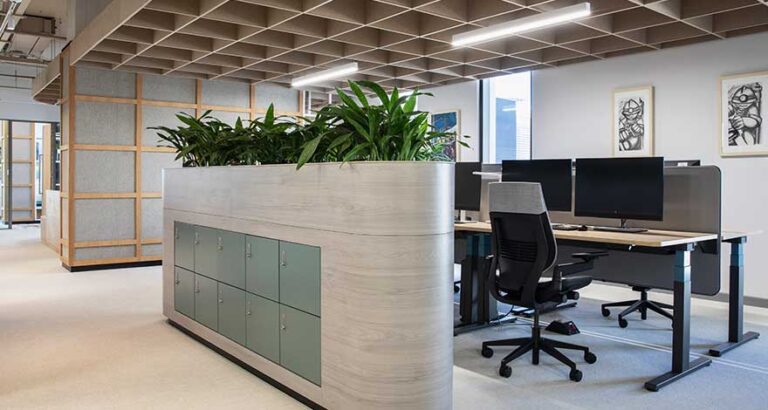 commercial office interior design project including build